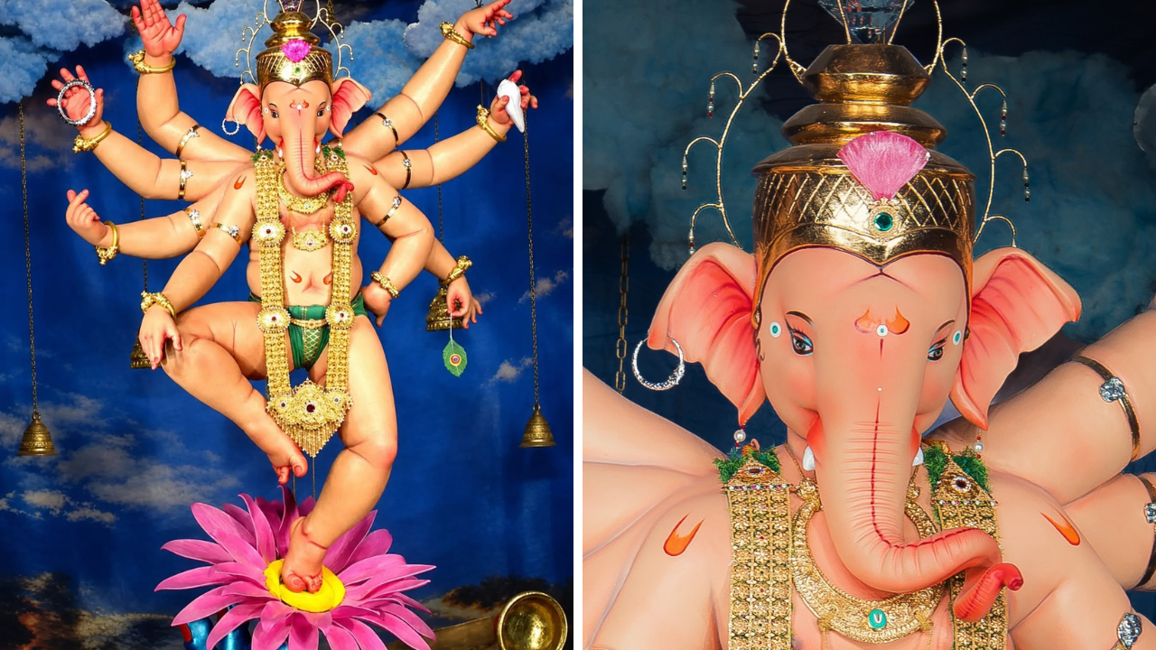 गणेशगल्लीच्या बाप्पाचे सुंदर डोळे आणि त्याचे हे रुपच भक्तांसाठी खास आकर्षण आहे. पहिल्या लुकमध्येच या बाप्पांने सर्वांचं मन जिंकून घेतलंय