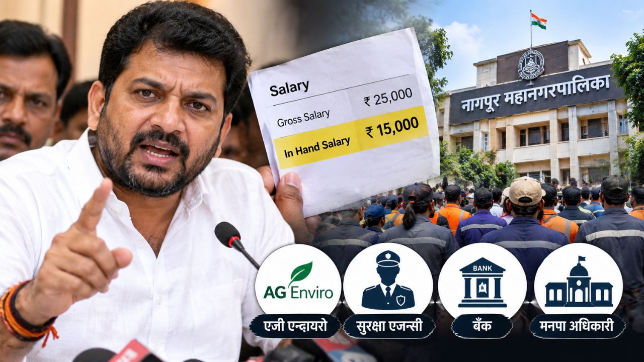 Nagpur News : २५ हजार पगार, हातात १५ हजार! विकास ठाकरे आक्रमक; दोषींवर गुन्ह्याची मागणी