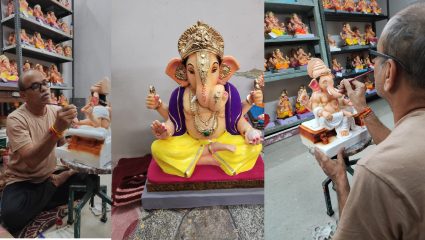 शाळकरी मुलीची हाक अन् बाप्पाचा प्रतिसाद! एका प्रेरणेतून नरेंद्र दामलेंनी साकारली गणरायांची ९६ ‘रूपे’