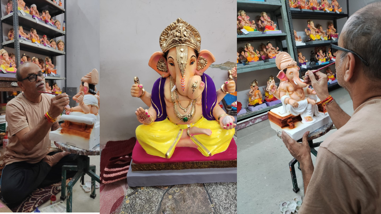 शाळकरी मुलीची हाक अन् बाप्पाचा प्रतिसाद! एका प्रेरणेतून नरेंद्र दामलेंनी साकारली ९६ गणरायांची ‘रूपं’