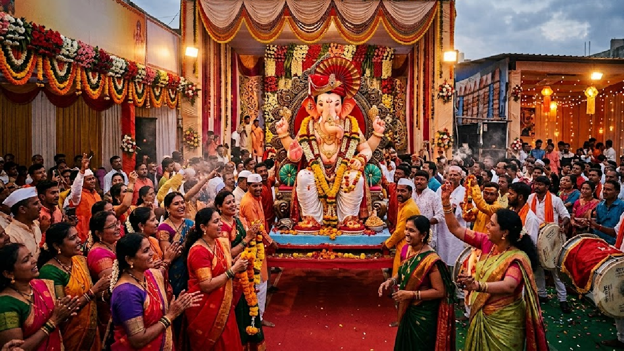 Ganeshotsav 2026: यवतमाळ जिल्ह्यात ढोल-ताशांच्या गजरात बाप्पांचे उत्साहात आगमन