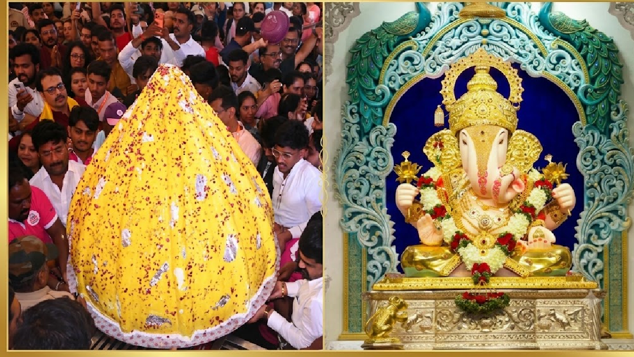 ‘श्रीमंत’ बाप्पाचा राजेशाही थाट! दगडूशेठच्या चरणी २५१ किलोचा रसमलाई मोदक आणि मोतीचूर लाडूचा नैवेद्य