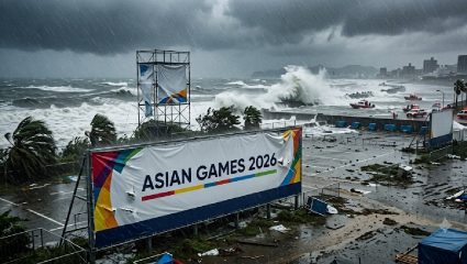 भलं मोठं संकट! Asian Games ला ‘या’ चक्रीवादळाचा रेड अलर्ट; ‘इतक्या’ वेगाने जपानवर धडकणार