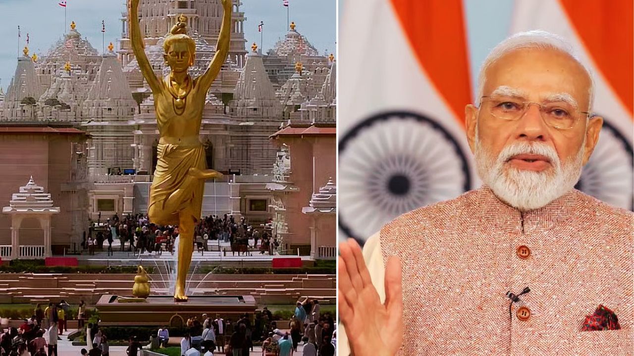 PM Modi: पॅरिसमधील पहिल्या भव्य हिंदू मंदिराचे PM मोदींच्या हस्ते उद्घाटन; पतंप्रधान म्हटले, ‘हे वसुधैव कुटुंबकमचे प्रतीक’,VIDEO