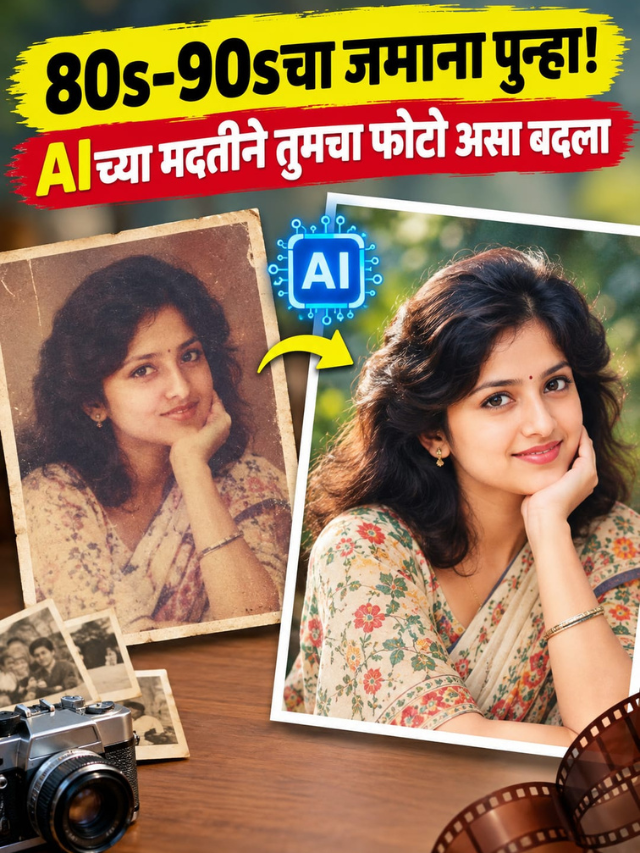 80s-90sचा जमाना पुन्हा! AIच्या मदतीने तुमचा फोटो असा बदला