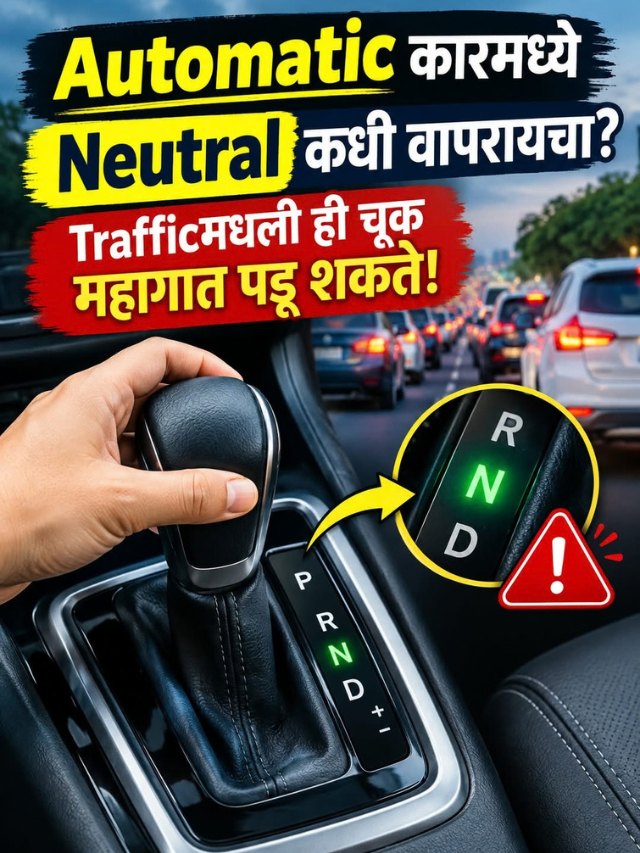 Automatic कारमध्ये Neutral कधी वापरायचा? Trafficमधली ही चूक महागात पडू शकते!