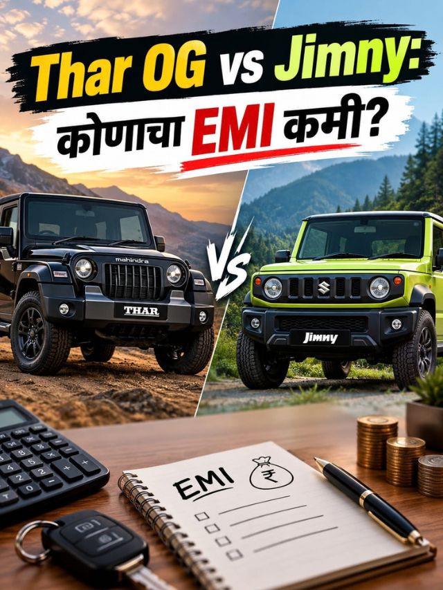 Thar OG vs Jimny: कोणाचा EMI कमी? महिन्याला किती पैसे लागतील?