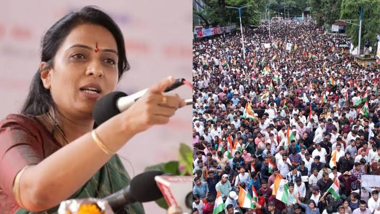 Pune MPSC Student Protest : ‘जनाची नाही, मनाची तरी असेल तर ..,’रोहिणी खडसेंचा सरकारवर हल्लाबोल