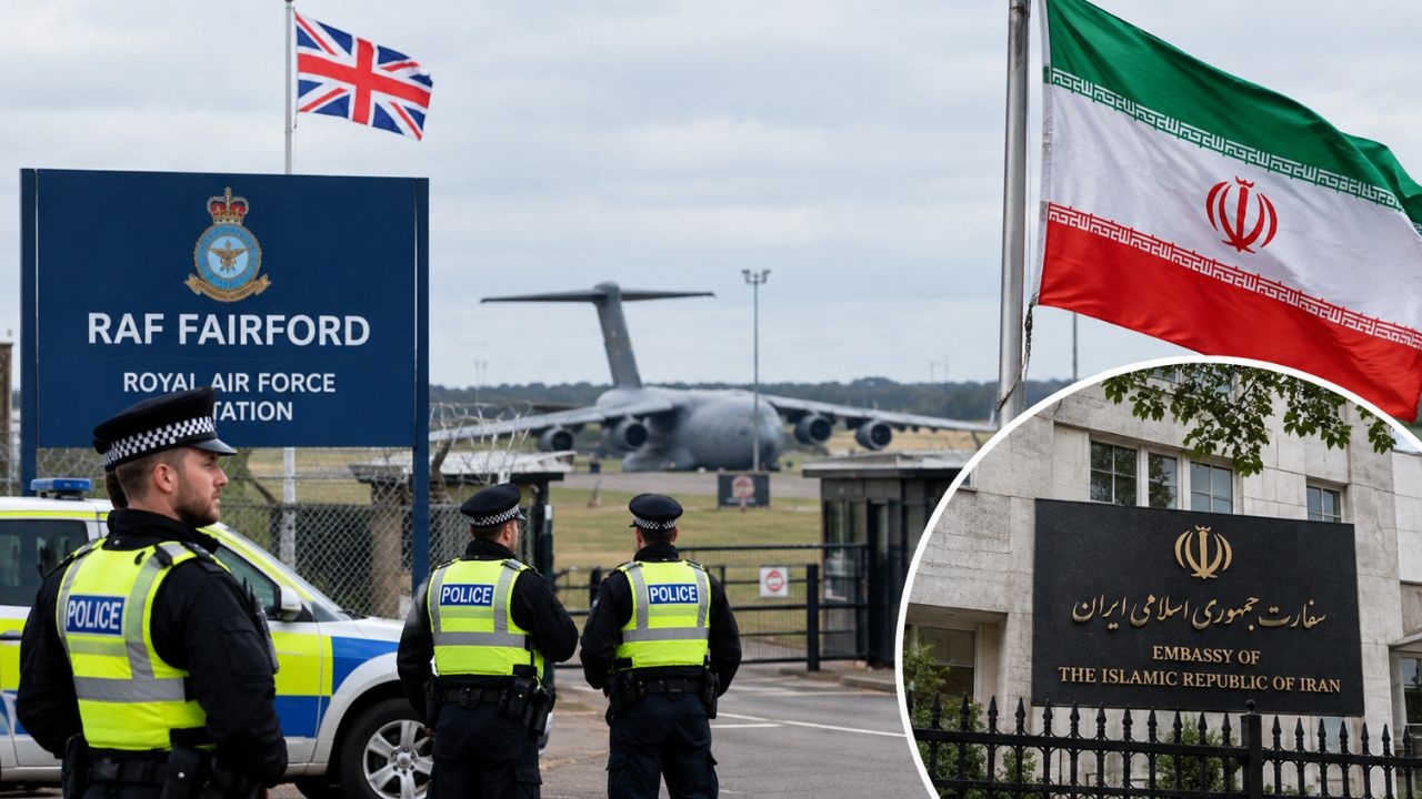 Britain News : फेअरफोर्ड हवाई तळावरील ५ अटक प्रकरणाशी संबंध नाही; इराणचा स्पष्ट इन्कार
