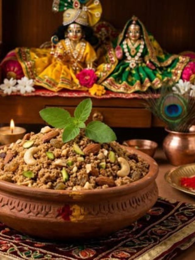 राधाराणीला नैवेद्य दाखवण्यासाठी घरच्या घरी बनवा पंजीरी