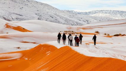 Sahara Snowfall : तापमानाचा पारा -3 अंशांपर्यंत घसरल्याने सोनेरी वाळूवर पसरली पांढरी चादर; जाणून घ्या यामागील वैज्ञानिक कारण