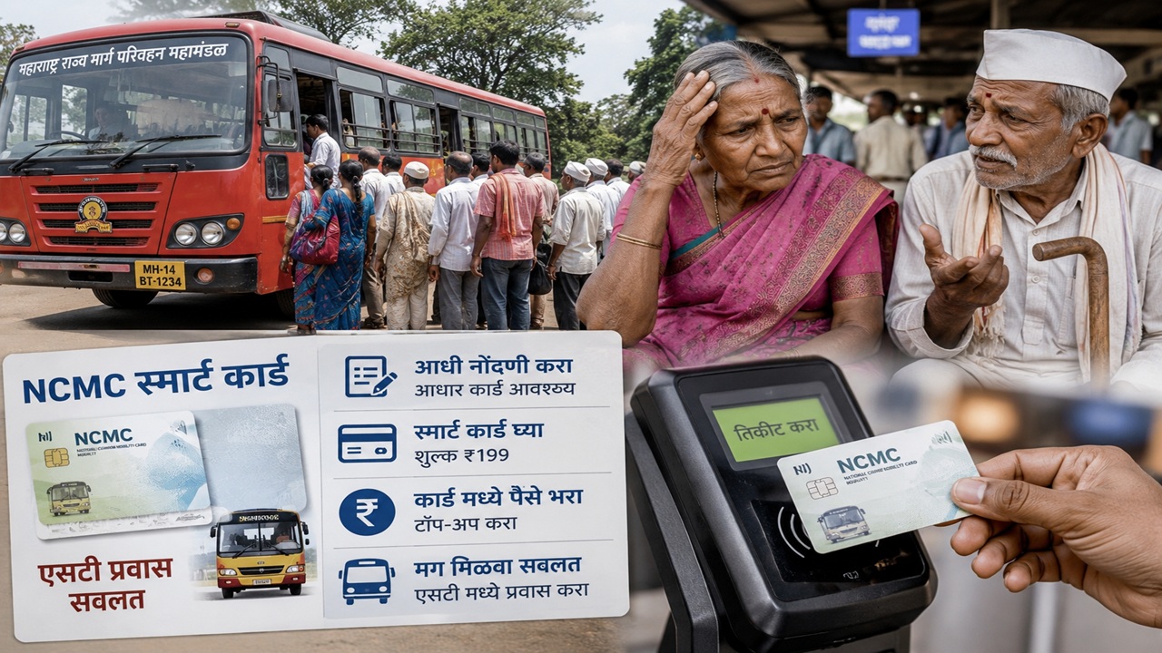 ST Bus Smart Card: आधी कार्ड काढा, मग पैसे भरा अन् सवलत मिळवा! STच्या स्मार्ट कार्ड नियमांमुळे ग्रामीण प्रवाशांची खरी कसोटी
