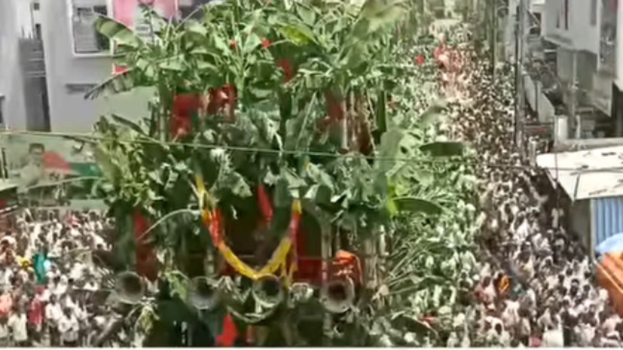 Tasgaon Ganpati Rathotsav: तासगावच्या गणरायाचा २८७ वा रथोत्सव; पारंपरिक जल्लोषात निघाला भव्य रथ