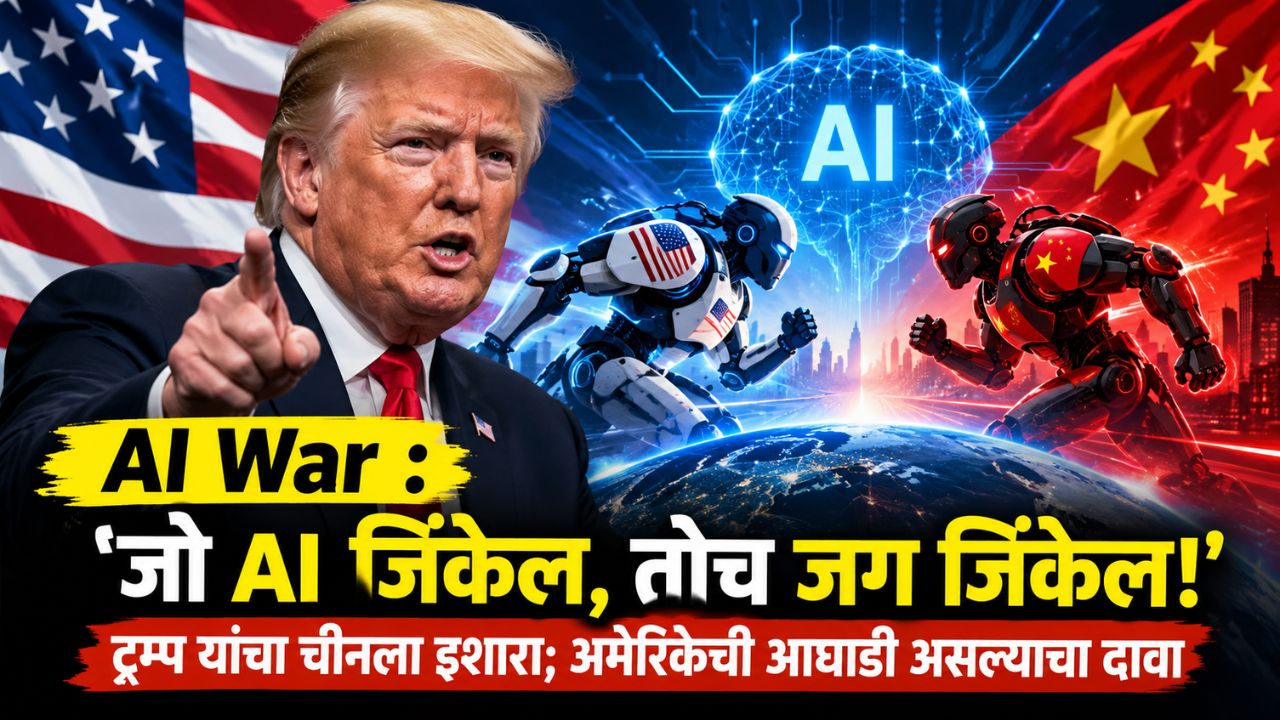 AI War : जो AI जिंकेल, तोच जग जिंकेल! ट्रम्प यांचा चीनला इशारा; अमेरिकेची आघाडी असल्याचा दावा