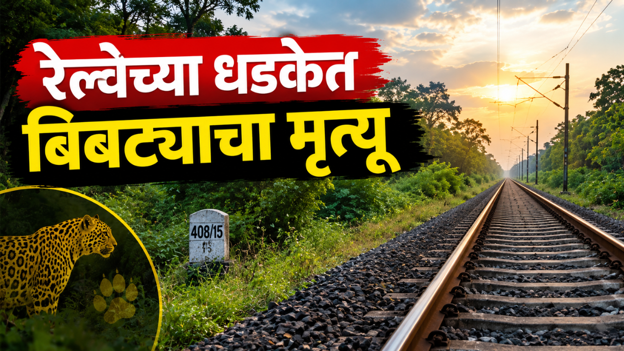 Gondiya News: रेल्वेच्या धडकेत बिबट्याचा मृत्यू; बिबट्याचे मुंडके-धड झाले वेगळे! महालगाव शिवारातील घटना