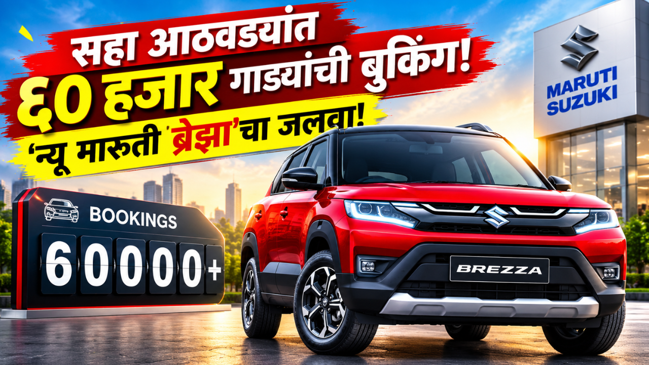 सहा आठवड्यांत ६० हजार गाड्यांची बुकिंग! ‘न्यू मारुती ब्रेझा’ची मार्केटमध्ये धमाकेदार एन्ट्री!