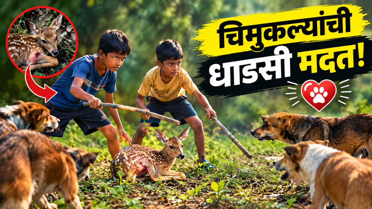 Gondiya News: हरणाच्या पाडसावर भटक्या कुत्र्यांचा हल्ला; 2 चिमुकल्यांनी धाडसाने वाचवला जीव