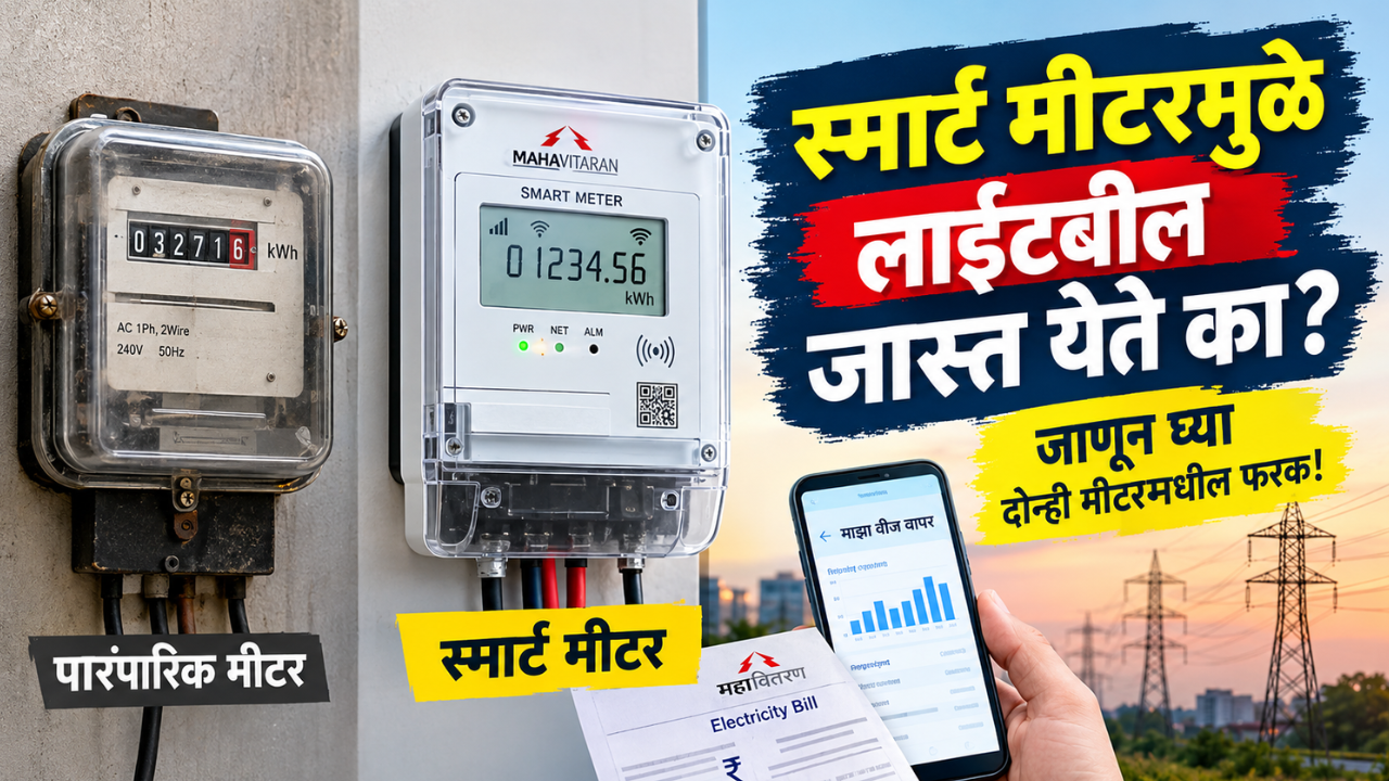 स्मार्ट मीटरमुळे लाईटबील जास्त येते का? जाणून घ्या स्मार्ट मीटर आणि पारंपारिक मीटर मधील फरक!