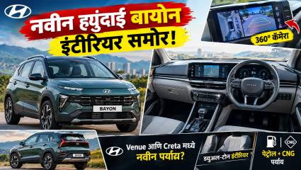New Hyundai Bayon: ह्युंदाई बायोनचे इंटीरियर झाले स्पाय; 360-डिग्री कॅमेरा आणि ड्युअल-टोन केबिनची झलक