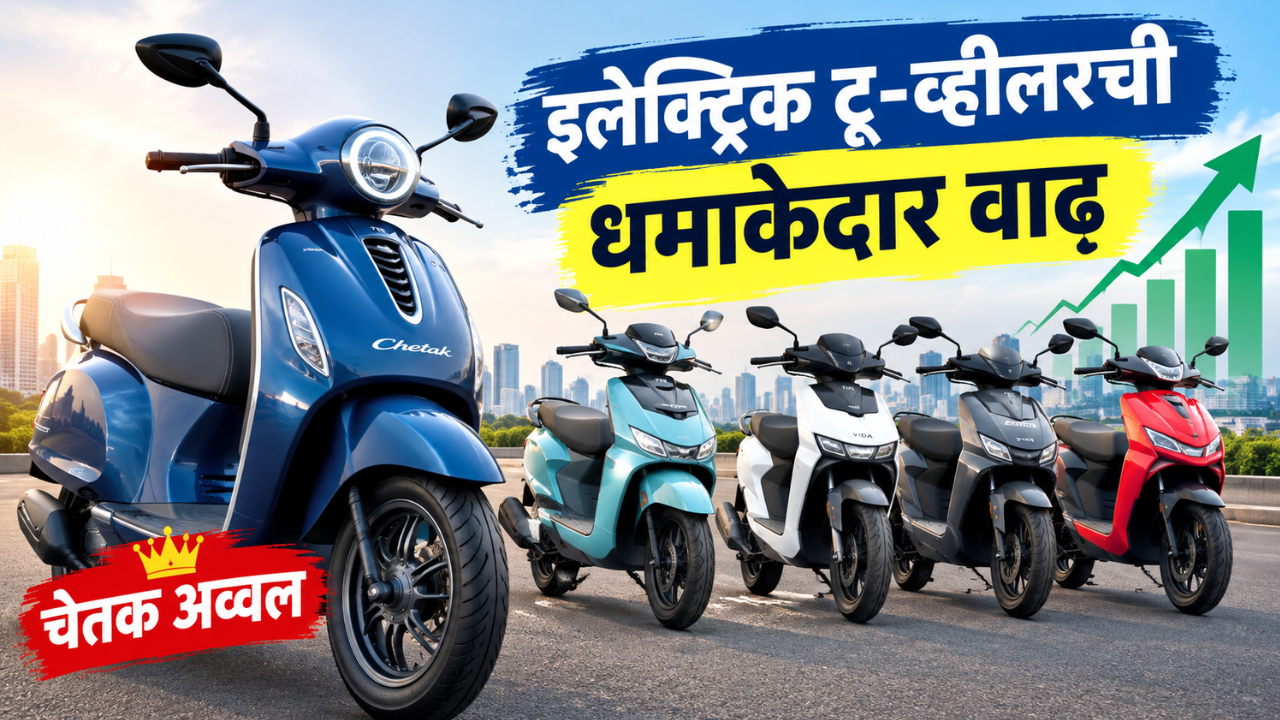 इलेक्ट्रिक टू-व्हीलर मार्केटमध्ये तेजी; ऑगस्टमध्ये चेतकची आघाडी, विक्रीत 146% वाढ