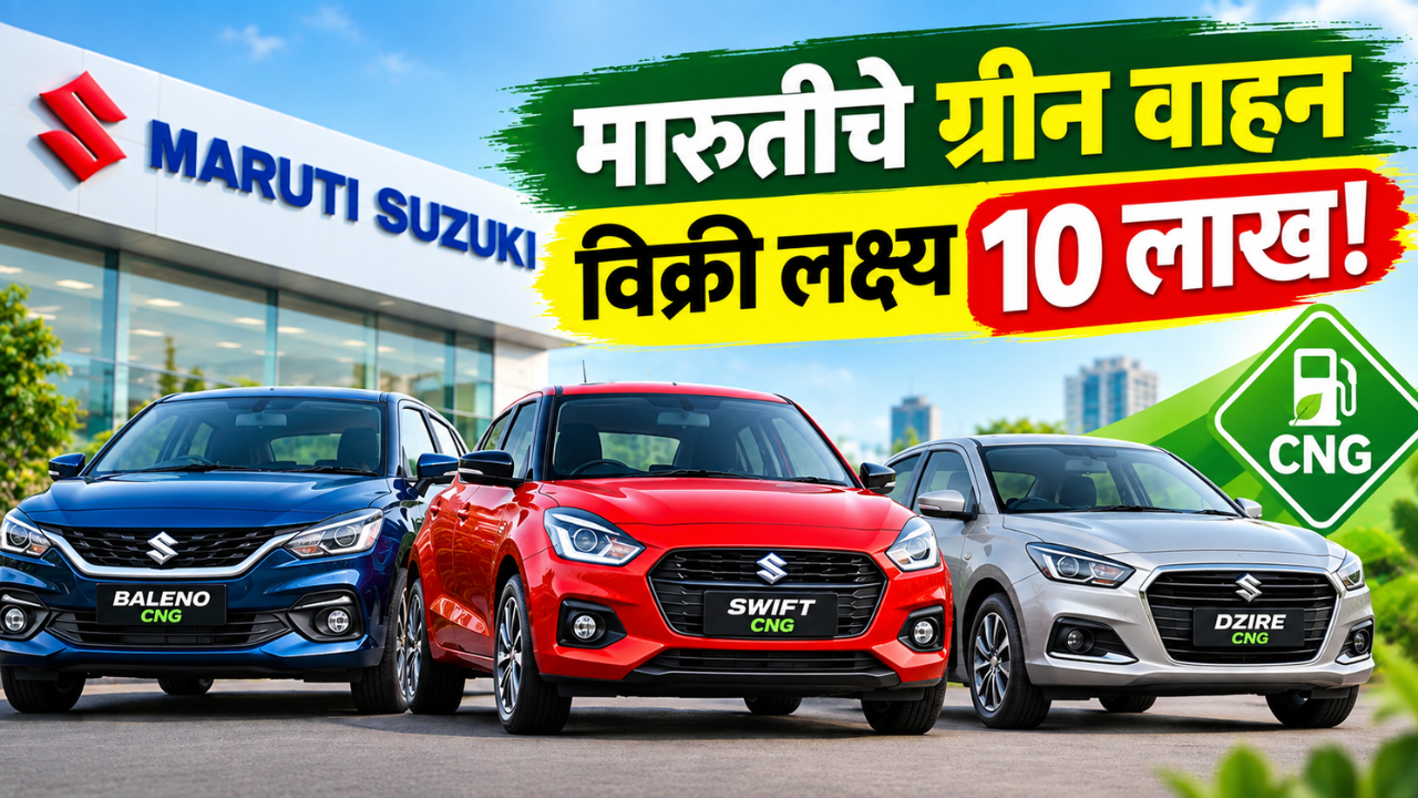 Maruti Suzuki: मारुती सुझुकीचे ग्रीन कार विक्रीचे लक्ष्य वाढले! 10 लाख वाहनांचे टार्गेट