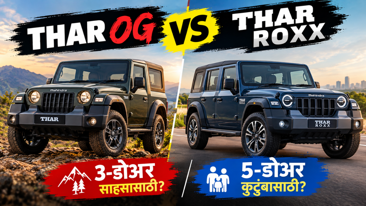 Mahindra Thar OG vs Mahindra Thar ROXX: 3-डोअर की 5-डोअर, कोणत्या ग्राहकासाठी कोणती योग्य? जाणून घ्या