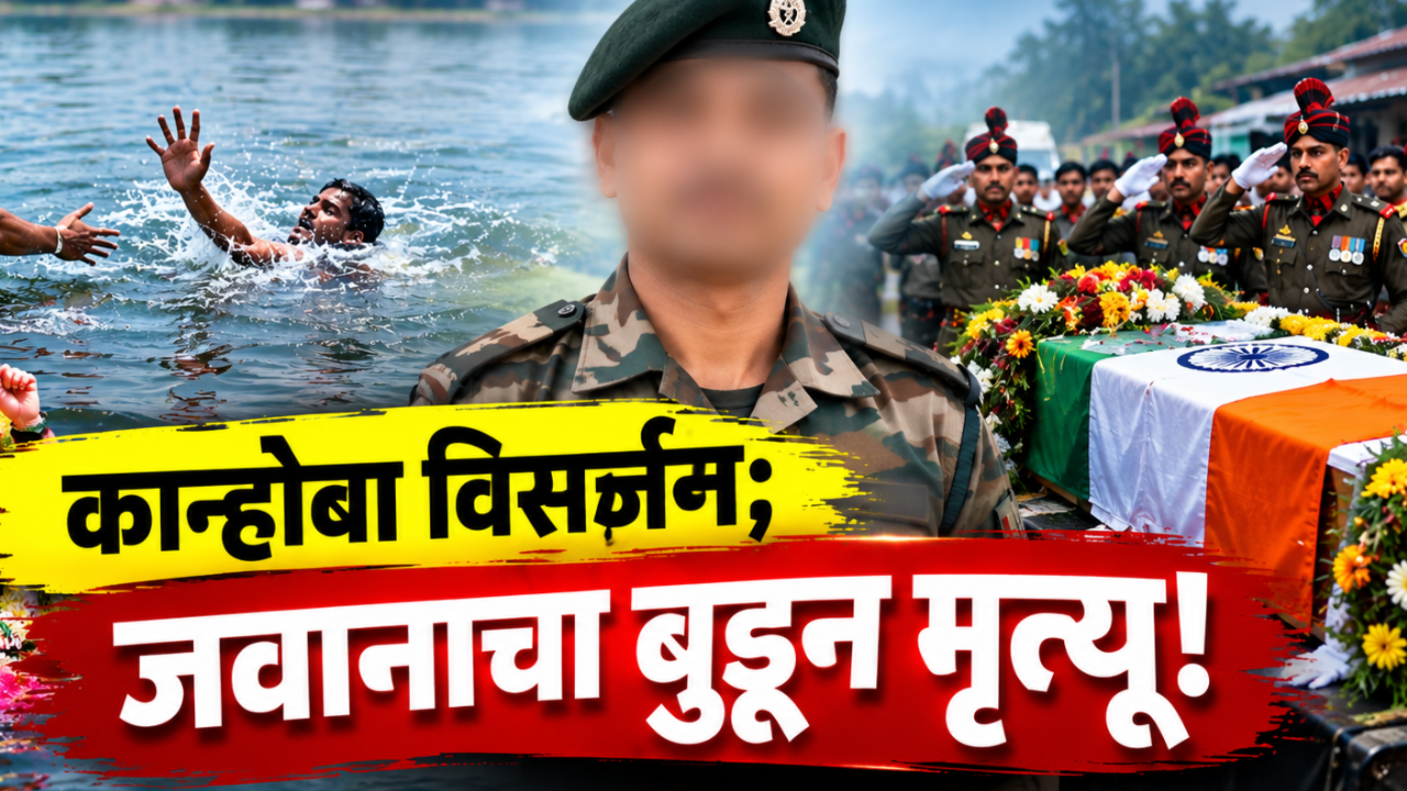 Gondiya News: कान्होबा विसर्जन; जवानाचा बुडून मृत्यू! बेरडीपार येथील घटना; लष्करी इतमामात होणार आज अंत्यसंस्कार