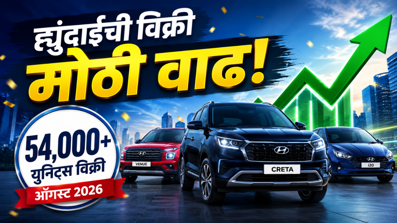 Hyundai August Sales: ह्युंदाईच्या विक्रीत मोठी वाढ; ऑगस्ट महिन्यात विकले ५४,००० हून अधिक युनिट्स