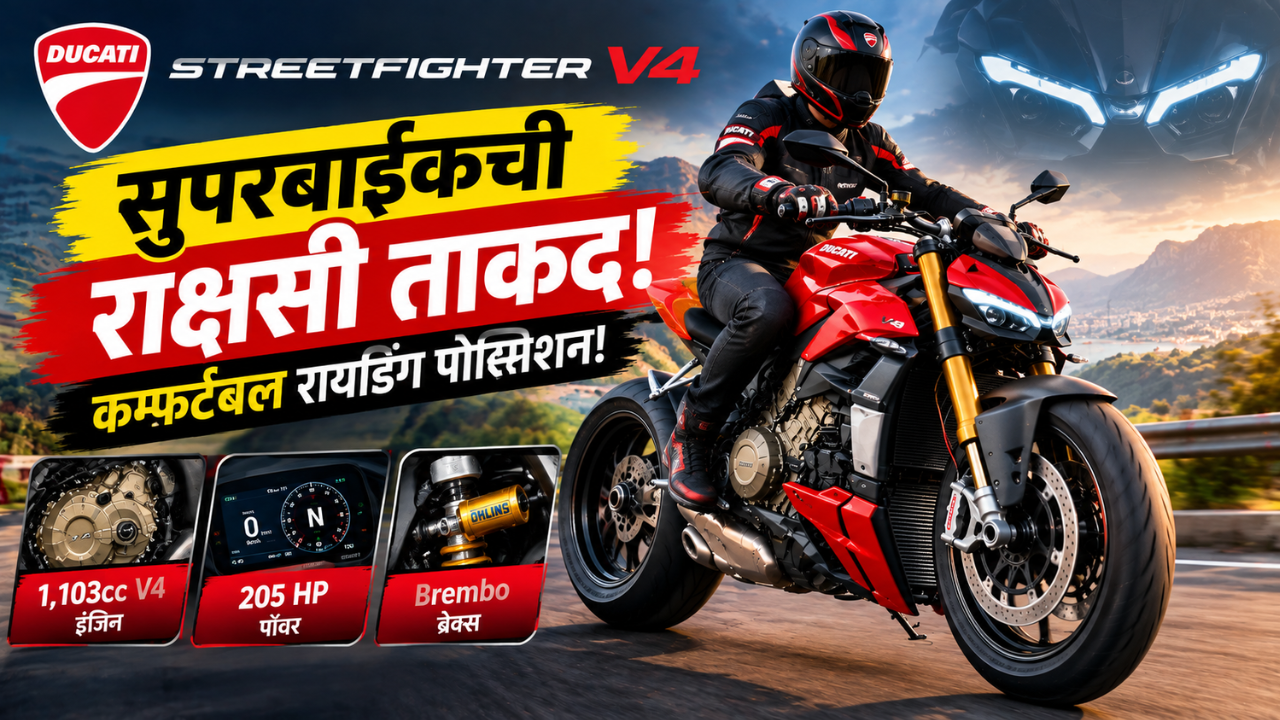 Ducati Streetfighter V4: सुपरबाइकची ताकद, नेकेड बाइकचा अंदाज! डुकाटी स्ट्रीटफायटर V4मध्ये काय आहे खास?