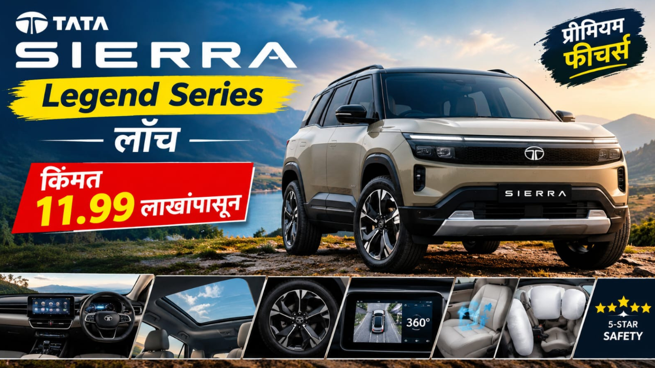 टाटा सिएरा Legend Series लाँच; किंमत 11.99 लाखांपासून, मिळणार प्रीमियम फीचर्स