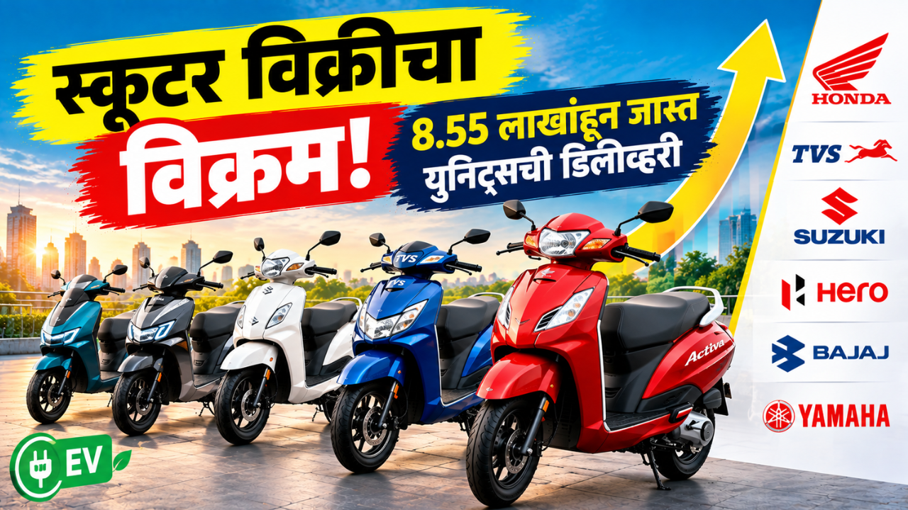 ऑगस्टच्या महिन्यात स्कूटर विक्रीचा मोठा विक्रम! 8.55 लाखांहून जास्त युनिट्सची केली डिलिव्हरी