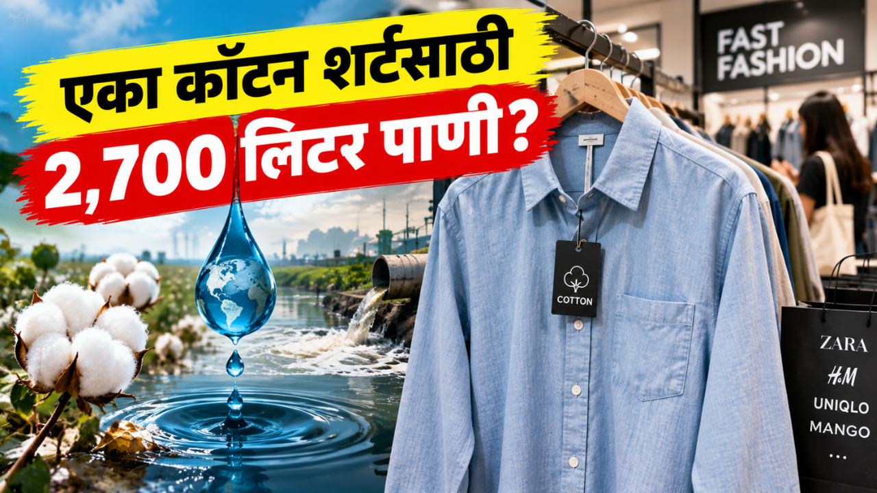 एका कॉटन शर्टसाठी 2,700 लिटर पाणी? फास्ट फॅशनच्या चमकदार जगामागचं कटू सत्य! जाणून घ्या