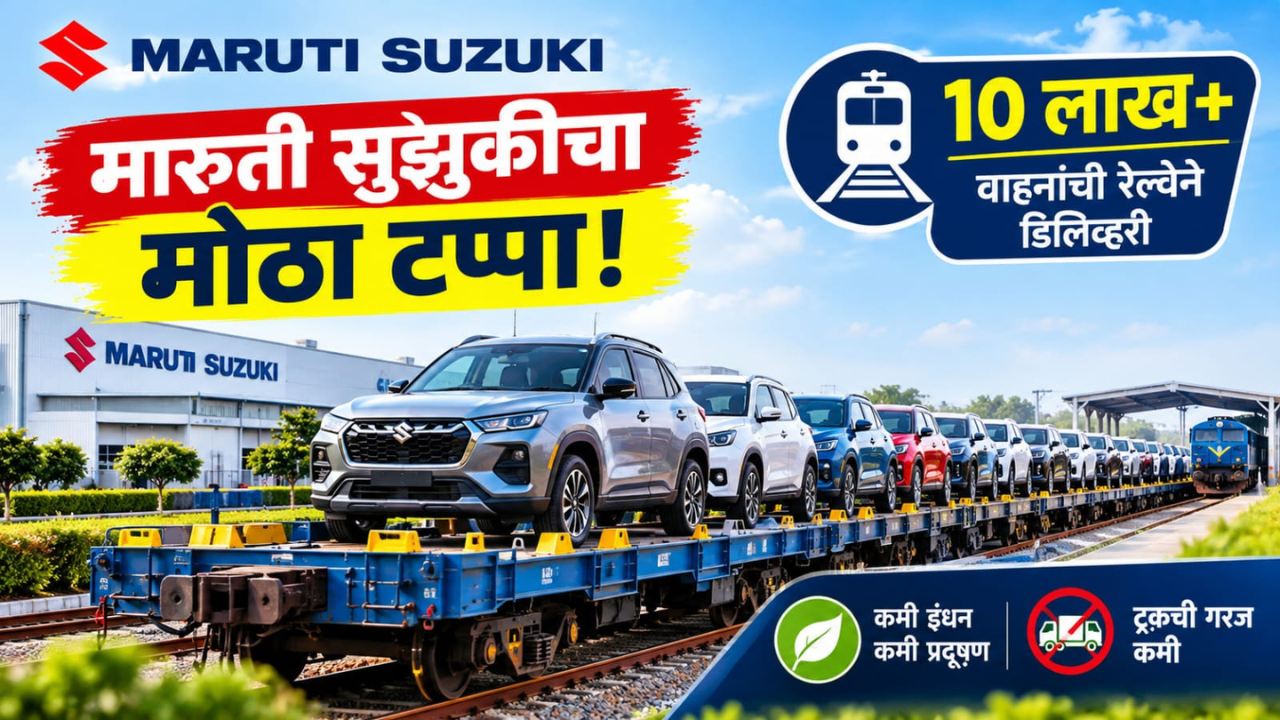 मारुती सुझुकीचा मोठा टप्पा! इन-प्लांट रेल्वे सायडिंगमधून 10 लाख वाहनांची केली डिलिव्हरी