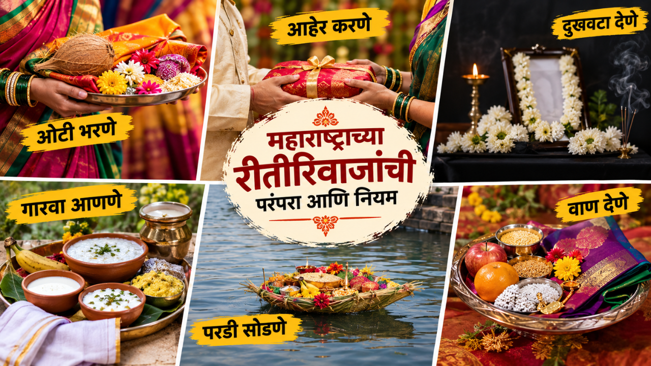 ओटी भरणे, आहेर करणे, दुखवटा देणे, गारवा आणणे, परडी सोडणे, वाण देणे या रीतीरिवाजांच्या कोणकोणत्या परंपरा आणि नियम आहेत? जाणून घ्या