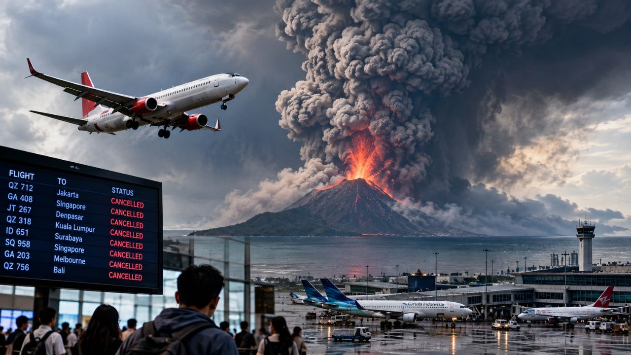 Indonesia Volcano Update : ज्वालामुखीचा तांडव! आकाशात ५० हजार फूट राख; हजारो विमानं जमिनीवर