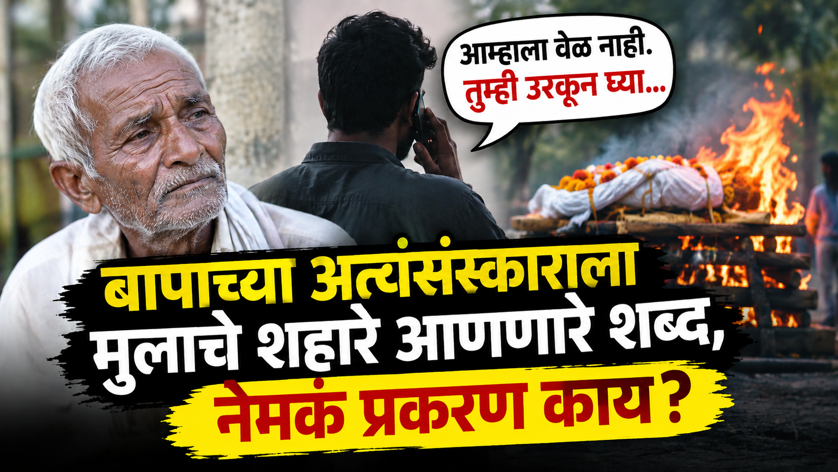 Sambhajinagar Crime : आम्हाला वेळ नाही. तुम्ही उरकून घ्या… बापाच्या अत्यंसंस्काराला मुलाचे शहारे आणणारे शब्द, नेमकं प्रकरण काय?