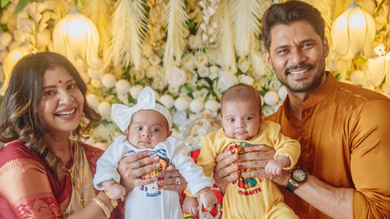 Sambhavna Seth: बाप्पाच्या आगमनासोबत घरातला ‘तो’ आनंदही झाला पूर्ण; संभावनाने दाखवले जुळ्या मुलांचे चेहरे