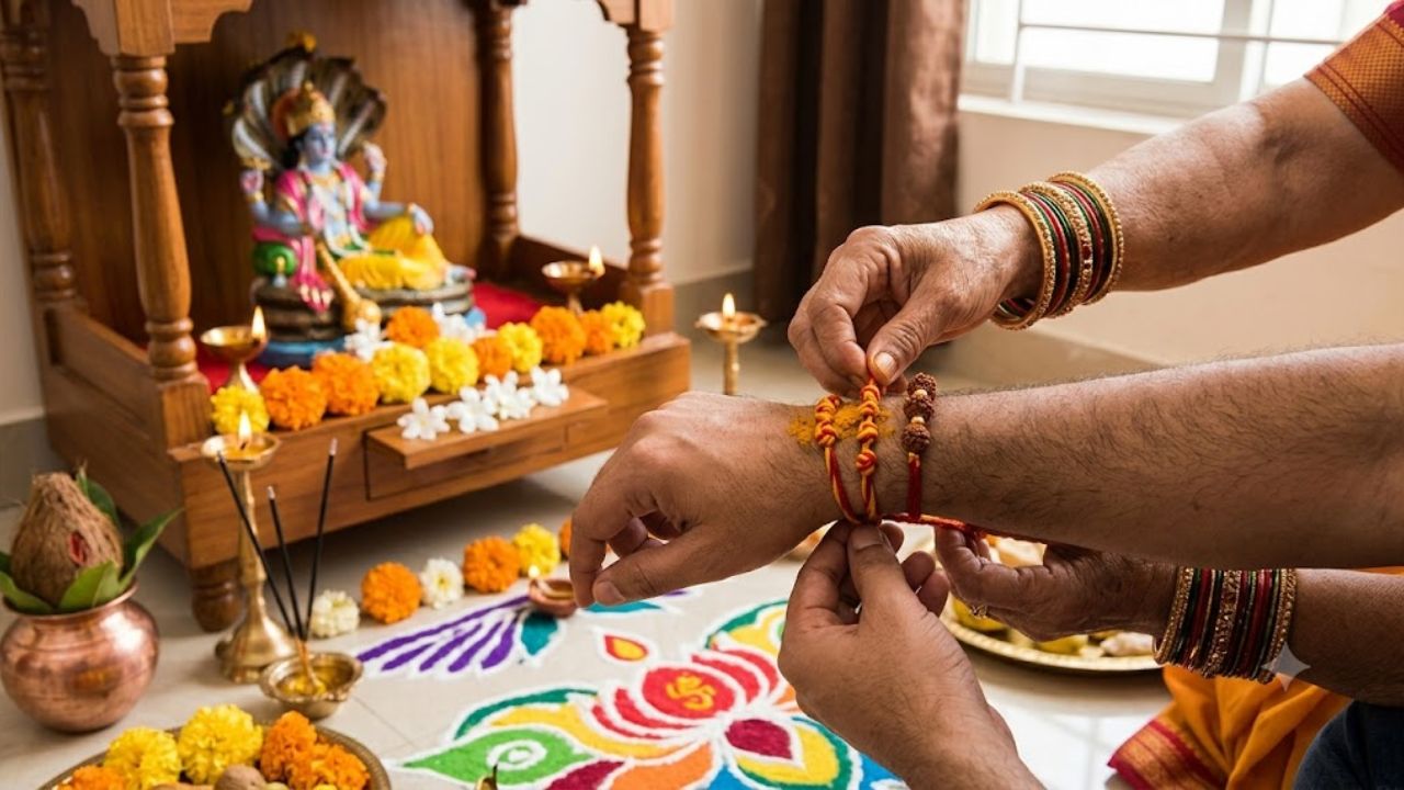 Anant Chaturdashi 2026: अनंत चतुर्दशीला पुरुष आणि स्त्रियांनी अनंत सूत्र कोणत्या हातावर बांधावे? जाणून घ्या योग्य नियम