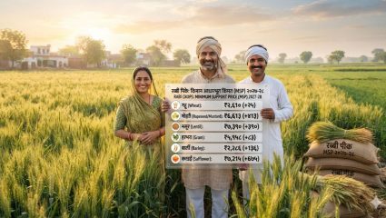 MSP For Rabi : शेतकऱ्यांसाठी आनंदाची बातमी, केंद्र सरकारने सहा रब्बी पिकांचे एमएसपी वाढवले