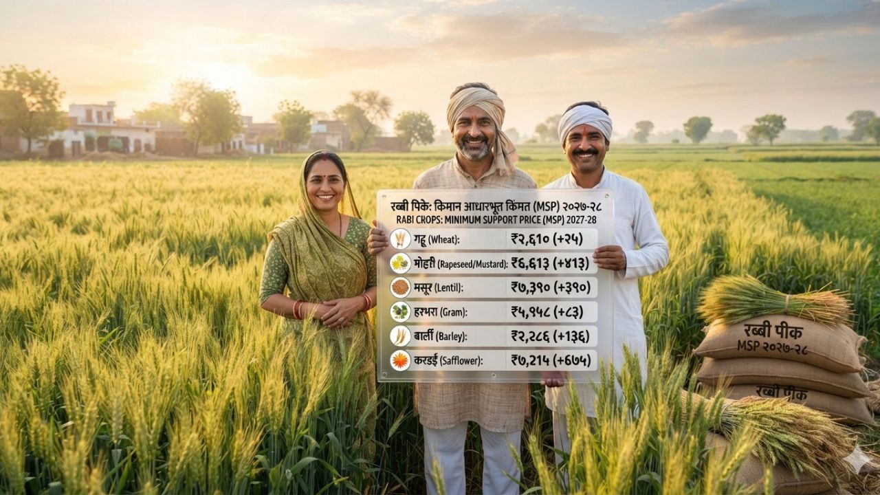 MSP For Rabi : शेतकऱ्यांसाठी आनंदाची बातमी, केंद्र सरकारने सहा रब्बी पिकांचे एमएसपी वाढवले