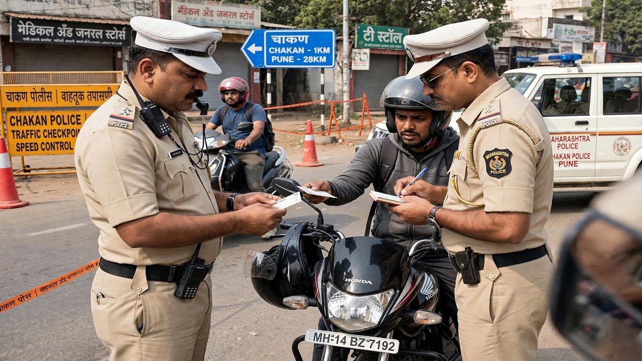 बेशिस्त वाहनचालकांना चाकण पोलिसांचा दणका; दीड महिन्यात तब्बल 9777 वाहनांवर कारवाई