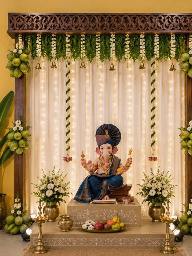 थर्माकोल विसरा! यंदा अशी करा बाप्पाची सुंदर सजावट