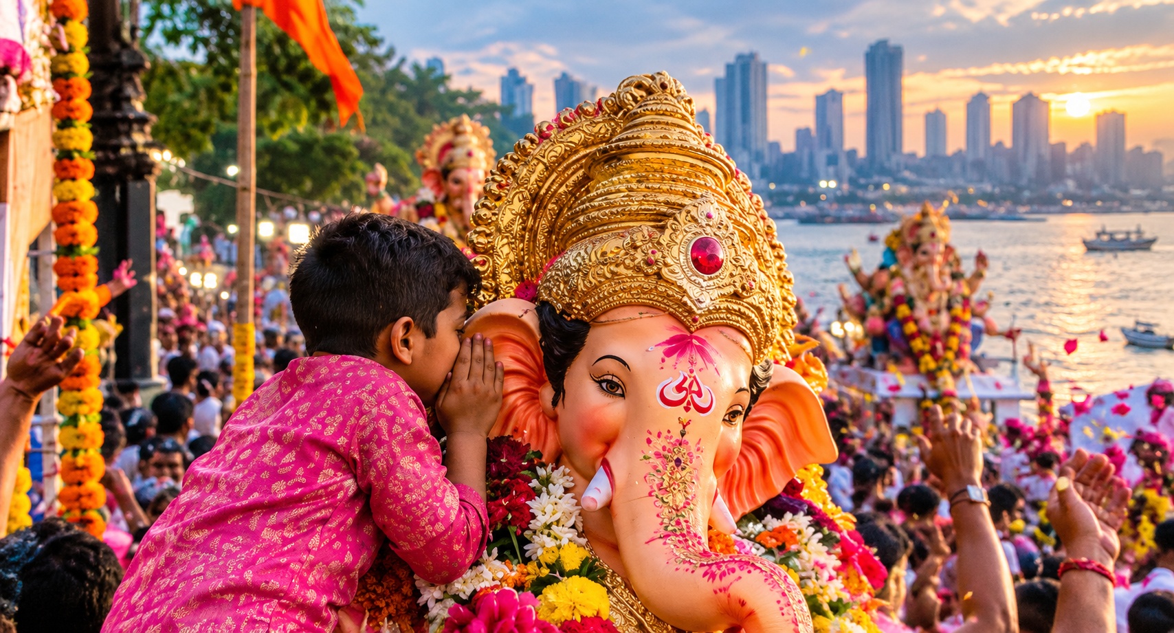 Ganpati Bappa : बाप्पाच्या कोणत्या कानात मनोकामना सांगतात? जाणून घ्या धार्मिक मान्यता आणि उरलेल्या फुलांचा उपयोग