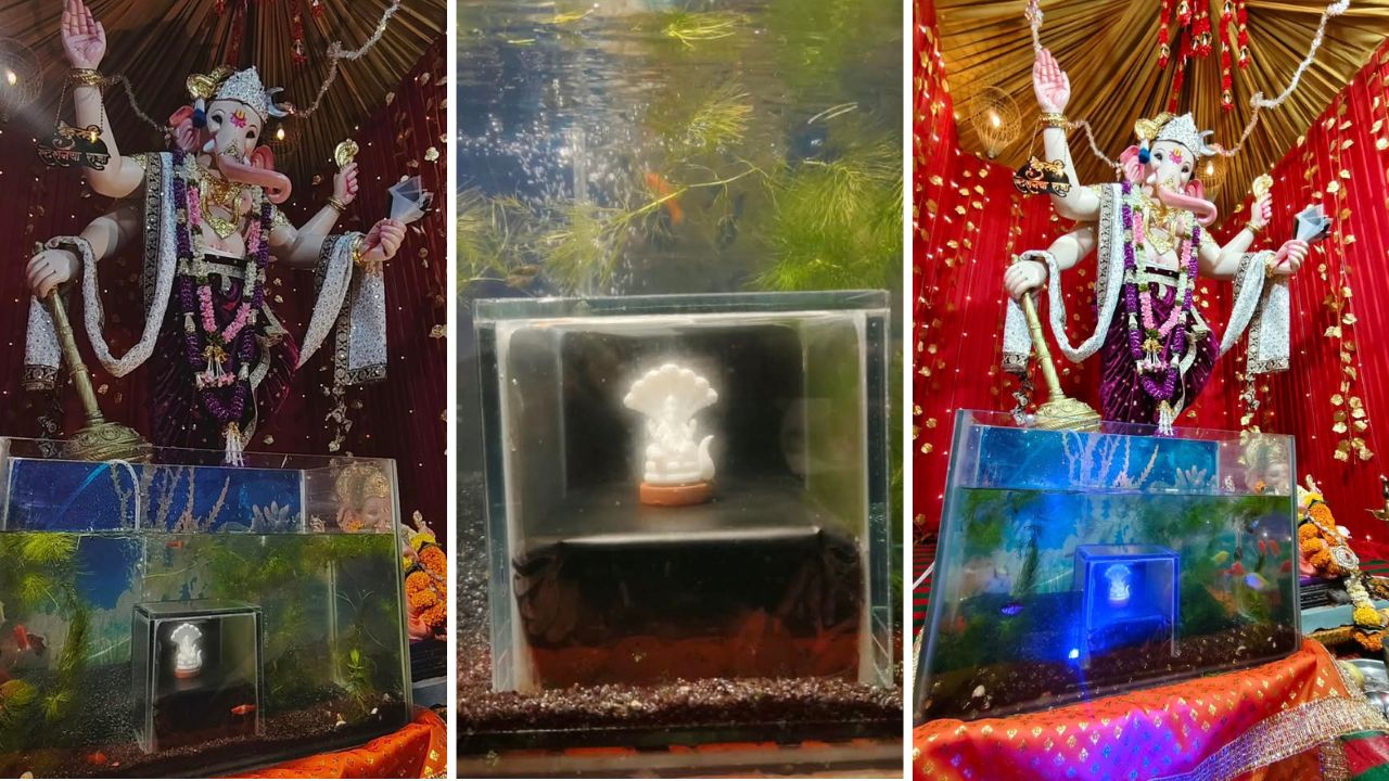 फक्त १ इंचाचा गणराया! कुर्ल्यात शेषनागाच्या फण्याखाली ‘लिटिल मास्टर’चे दर्शन