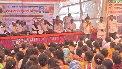 कल्याण–लातूर महामार्गाविरोधात जुन्नरमध्ये शेतकऱ्यांचा एल्गार! धरणे आंदोलनास सुरुवात; नेमकं मागण्या काय?