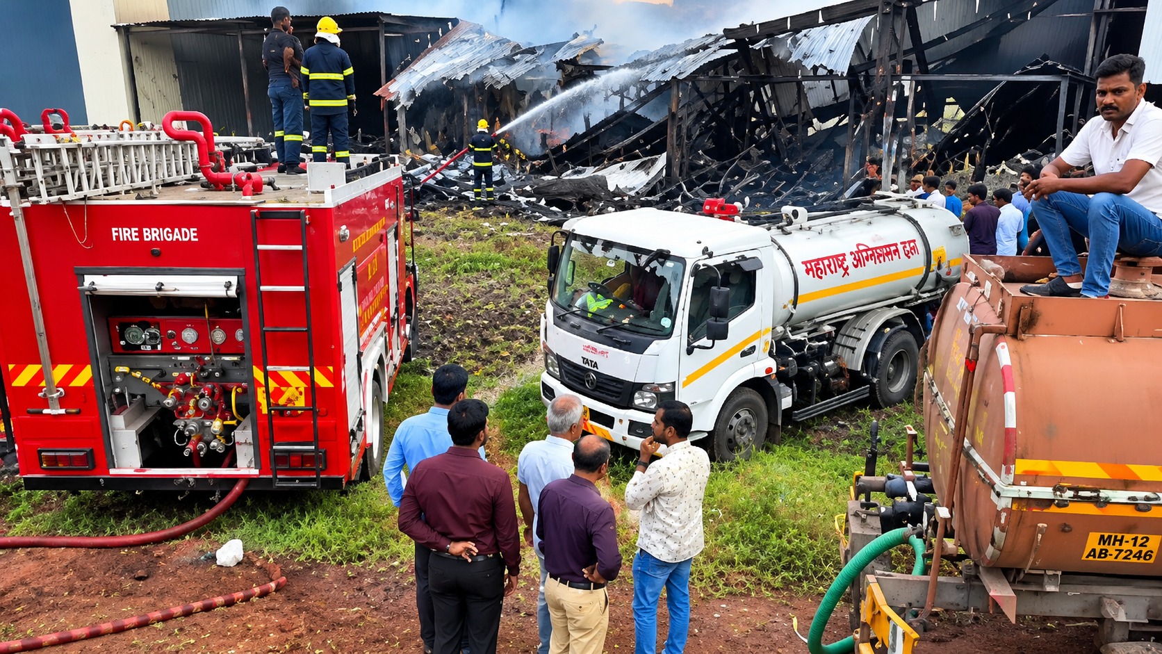 Massive Fire Shop in Latur : लातूर लोखंड बाजारात भीषण आग; स्फोटात चार ते सहा दुकाने भस्मसात