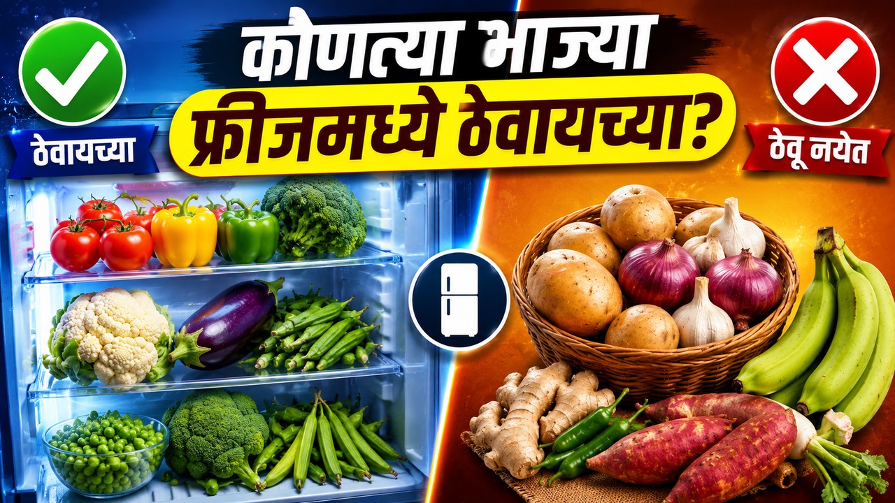 कोणत्या फळभाज्या फ्रीज मध्ये ठेवाव्यात आणि कोणत्या ठेऊ नयेत? जाणून घ्या ही गरजेची गोष्ट