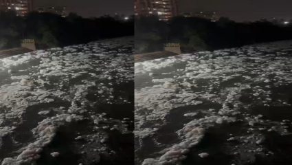 Pavana River Pollution : पवना नदी पुन्हा फेसाळली, रासायनिक सांडपाण्यामुळे जलचर धोक्यात; प्रशासनाचे दुर्लक्ष