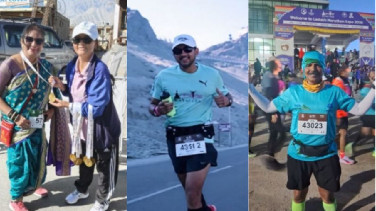 कल्याण-डोंबिवलीची मान उंचावली! लडाखच्या खडतर मॅरेथॉनमध्ये RCF च्या धावपटूंचा झेंडा, नऊवारीत धावली वैशाली…