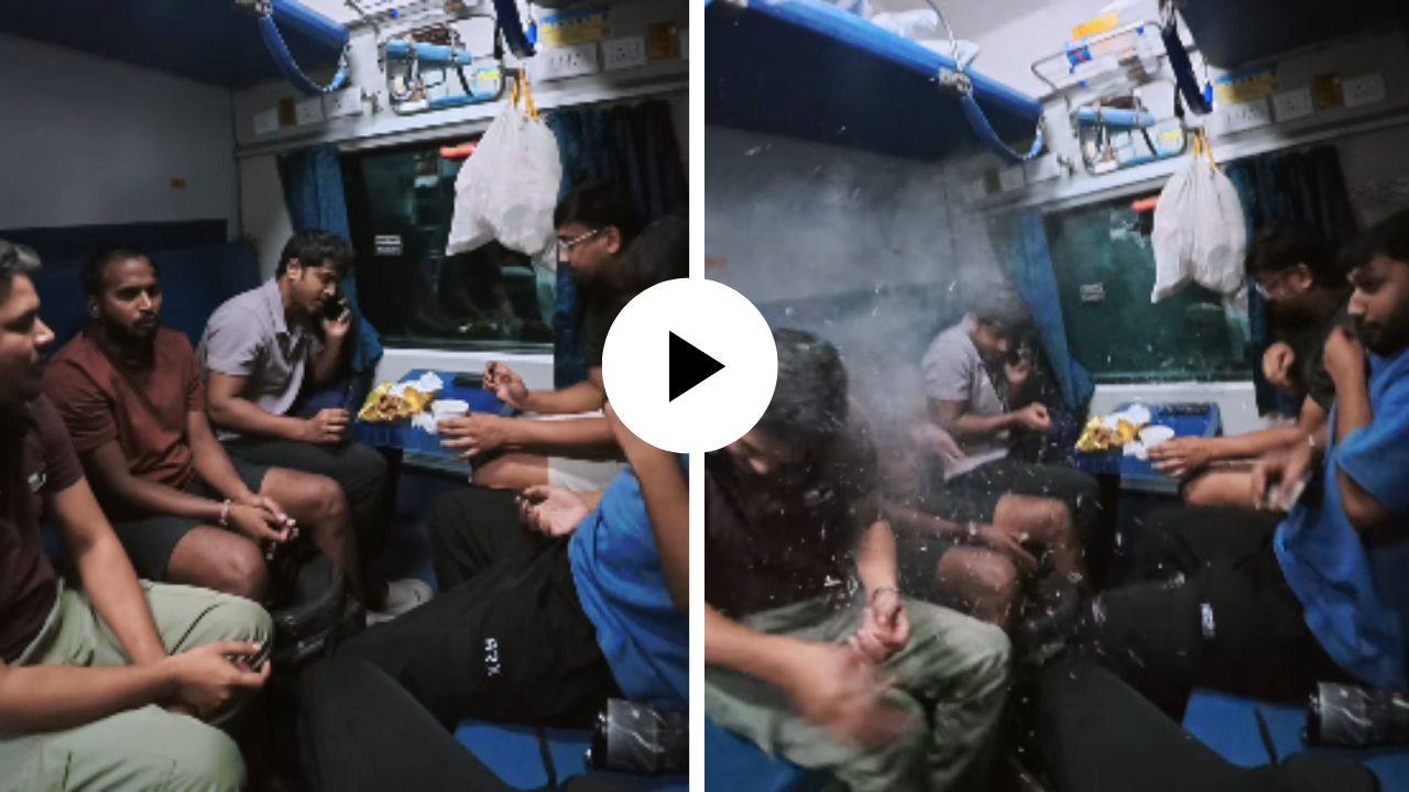 नागपूर-मुंबई दुरंतो एक्स्प्रेसवर दगडफेक! खिडकीची काच फोडून दगड प्रवाशाच्या डोक्यावर जाऊन आदळला; Video Viral